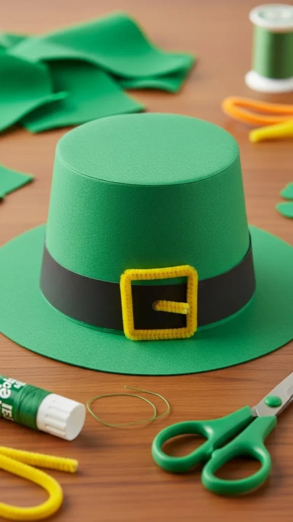 Hat with Pipe Cleaner Buckle