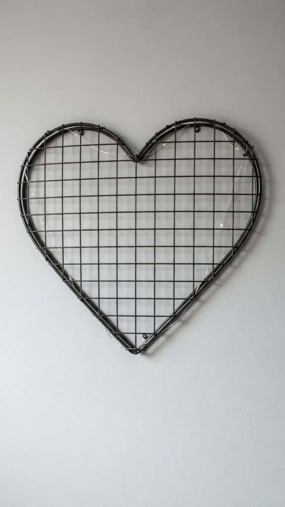 Heart-Inspired Metal Wall Grid