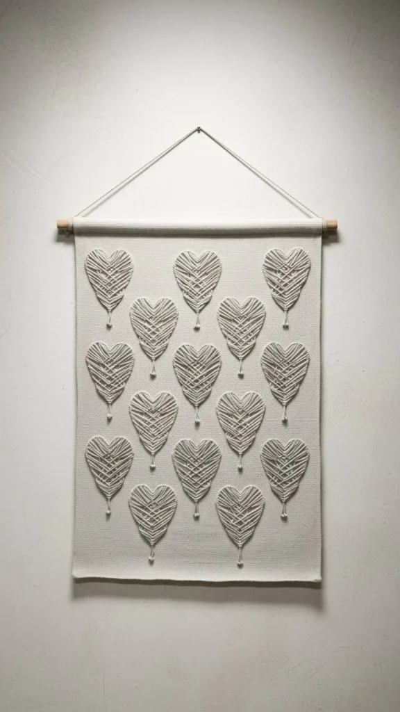 Heart Motif Wall Tapestry