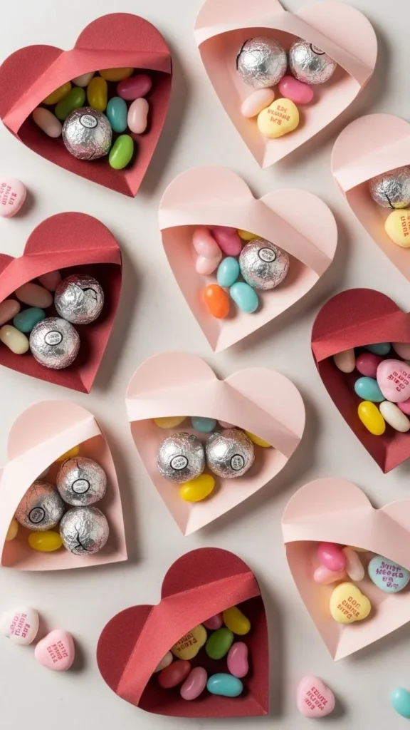 Heart-Shaped Paper Pouches