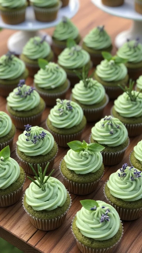 Herb Garden Inspired Cupcakes