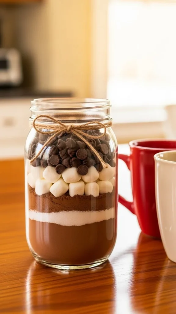 Homemade Hot Chocolate Mix Jar