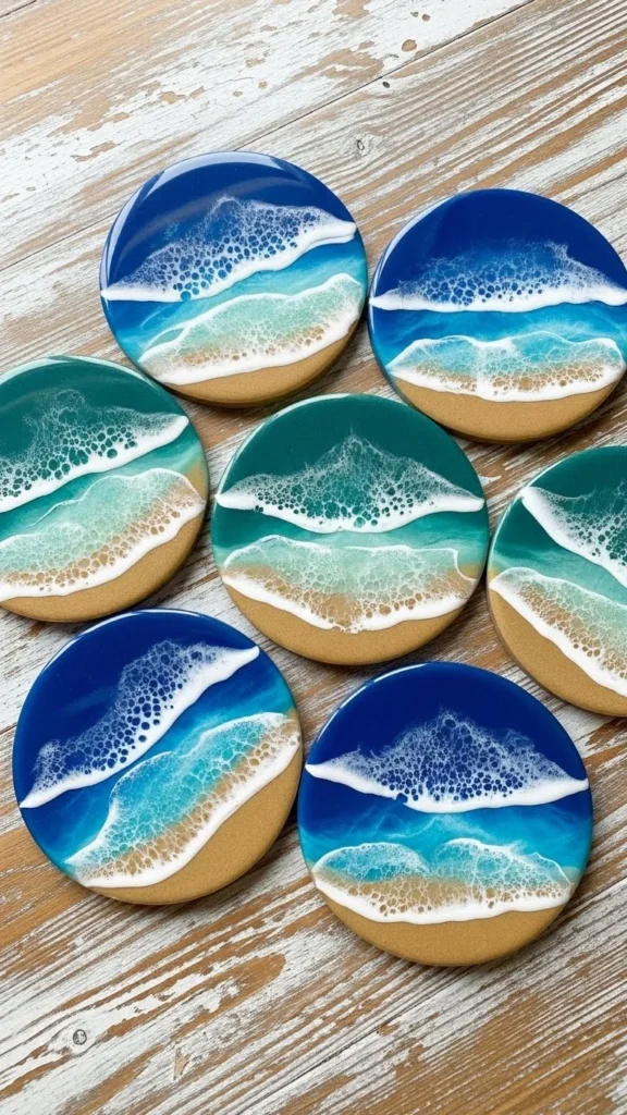 Irish Coastline Resin Coasters