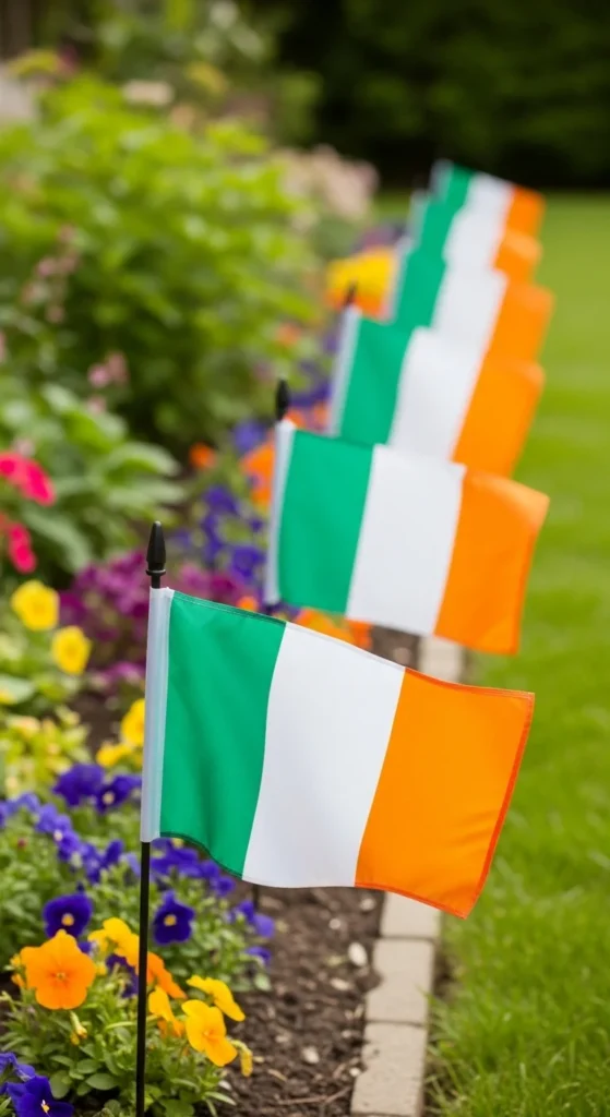 Irish Flag Miniature Garden Flags