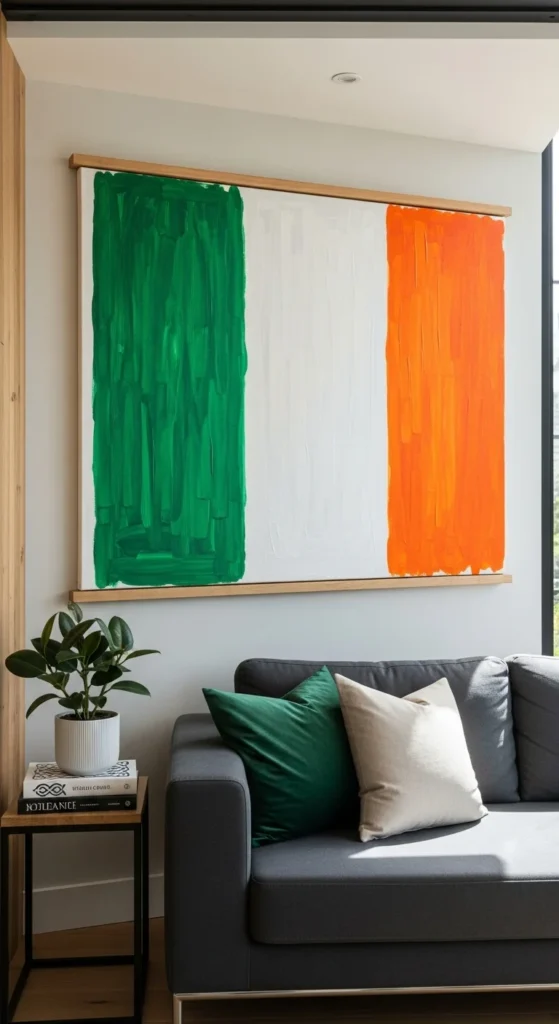 Irish Flag Painted Canvas Art