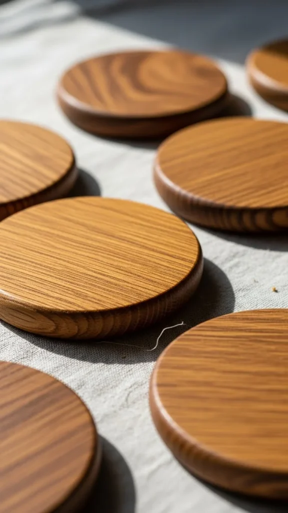 Irish Oak Wood Coasters