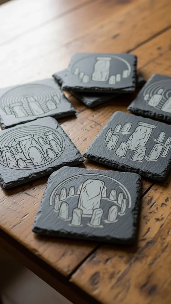 Irish Stone Circle Motif Coasters