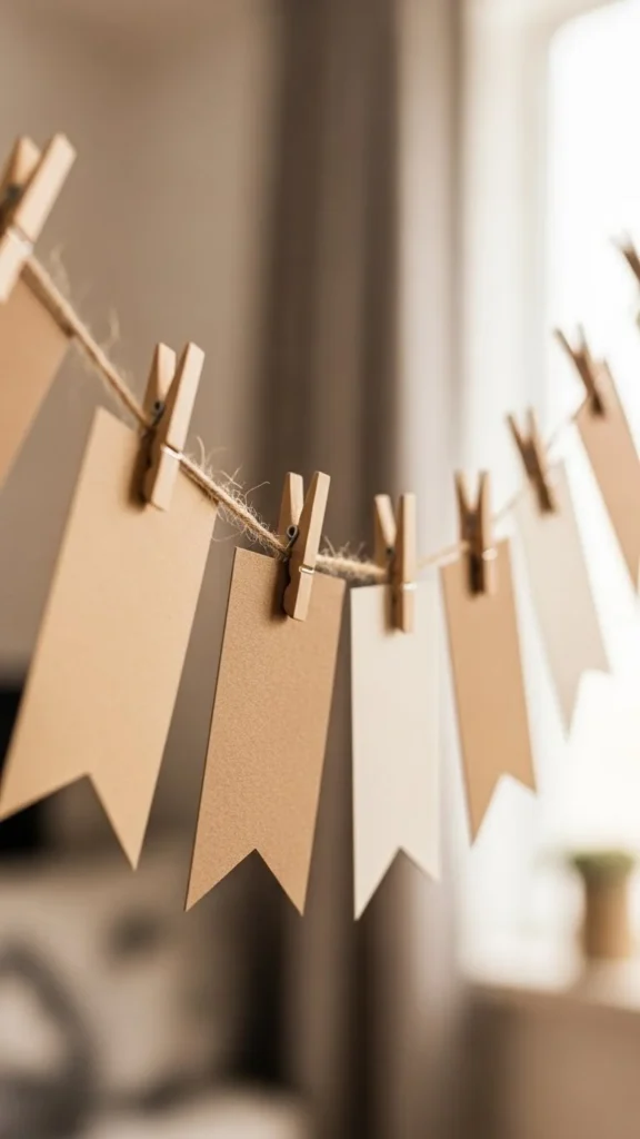 Kraft Paper Flag Banner