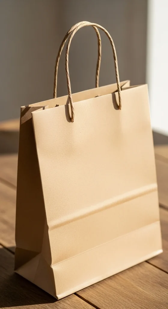 Kraft Paper Fold-Over Gift Bags