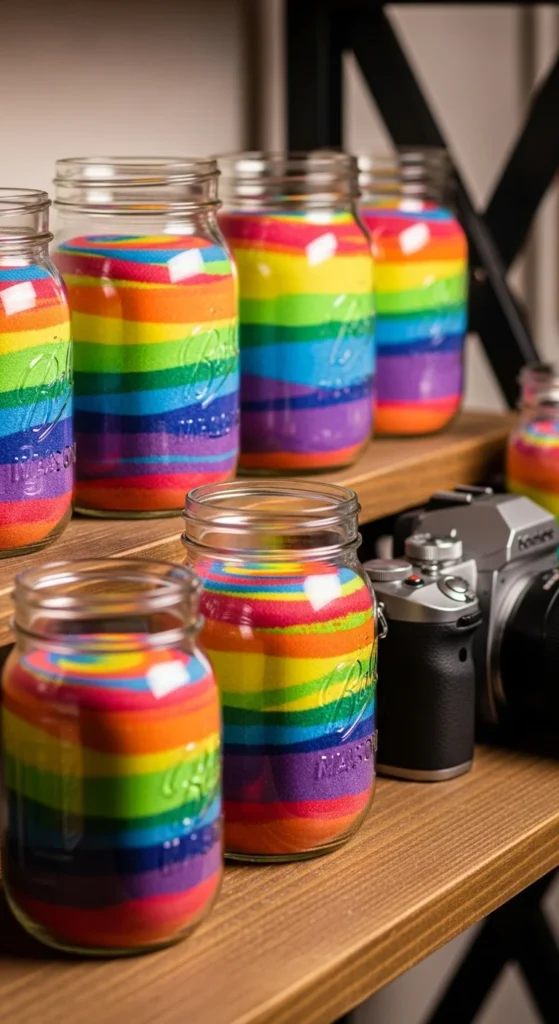 Layered Sand Rainbow Jars