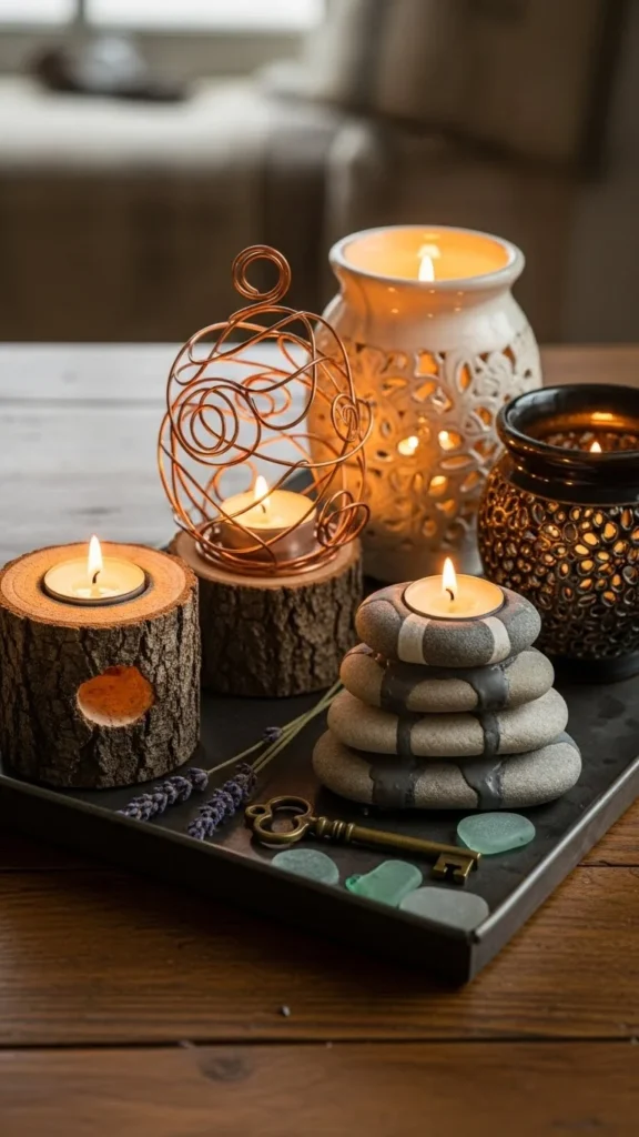 Layered Tray Candle Displays
