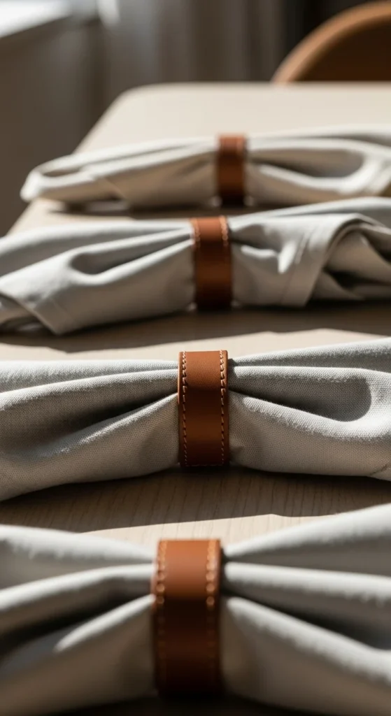 Leather Strip Napkin Holders
