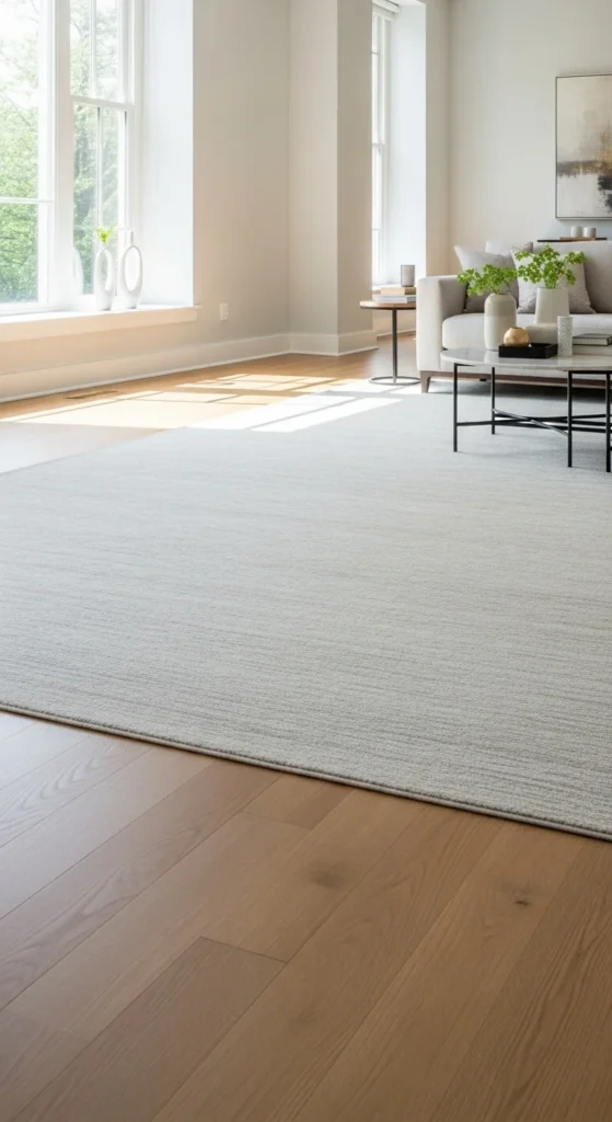 Light Area Rug Layering