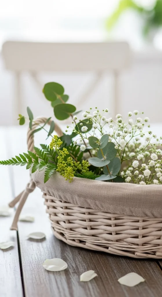 Low Basket With Fabric Liner