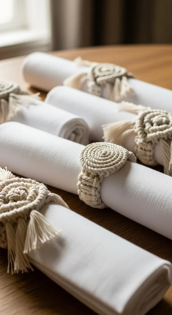 Macramé Knot Napkin Rings