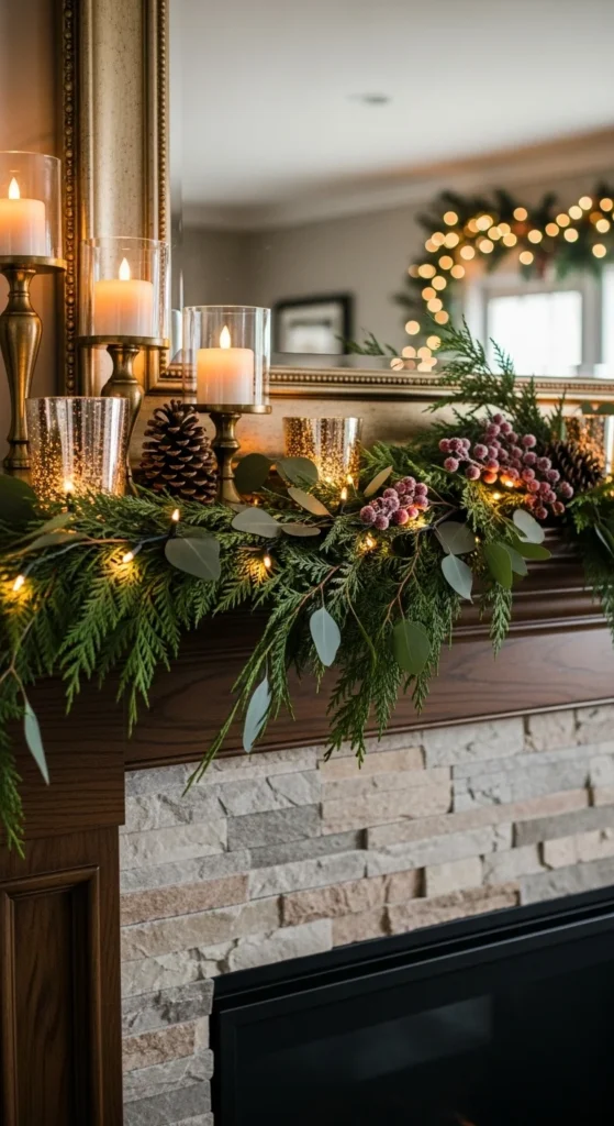 Mantel Garland with Hidden Lights
