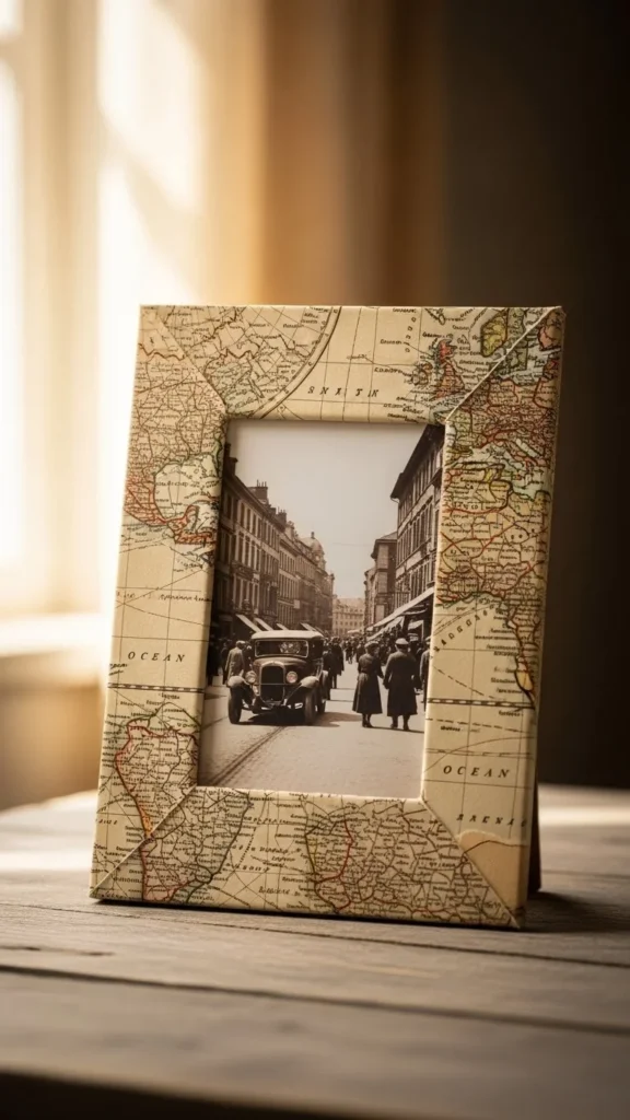 Map Paper Travel Frame