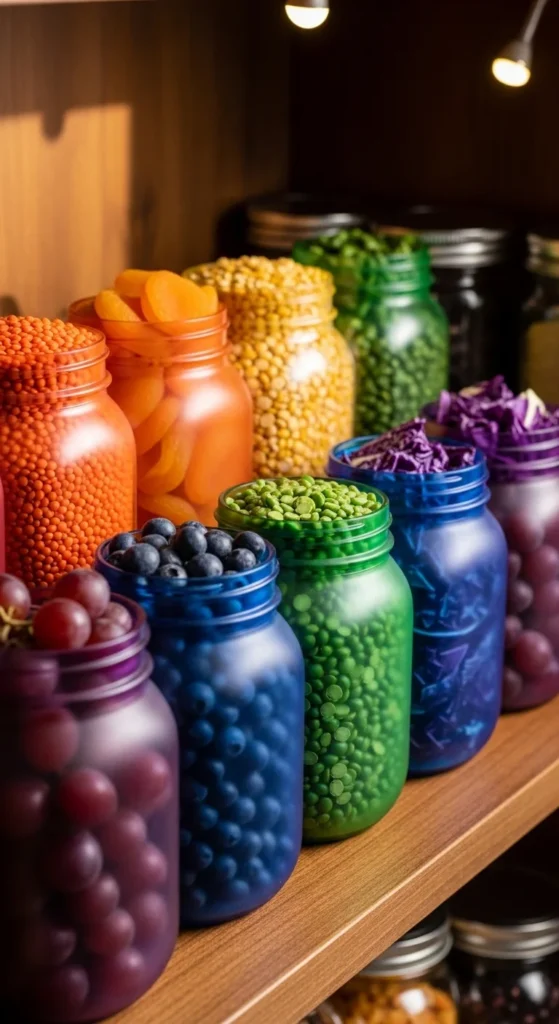 Matte Rainbow Pantry Jars