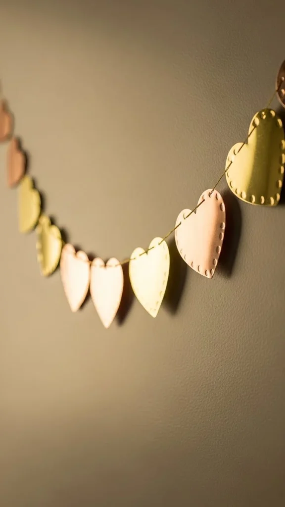 Metallic Heart Garland