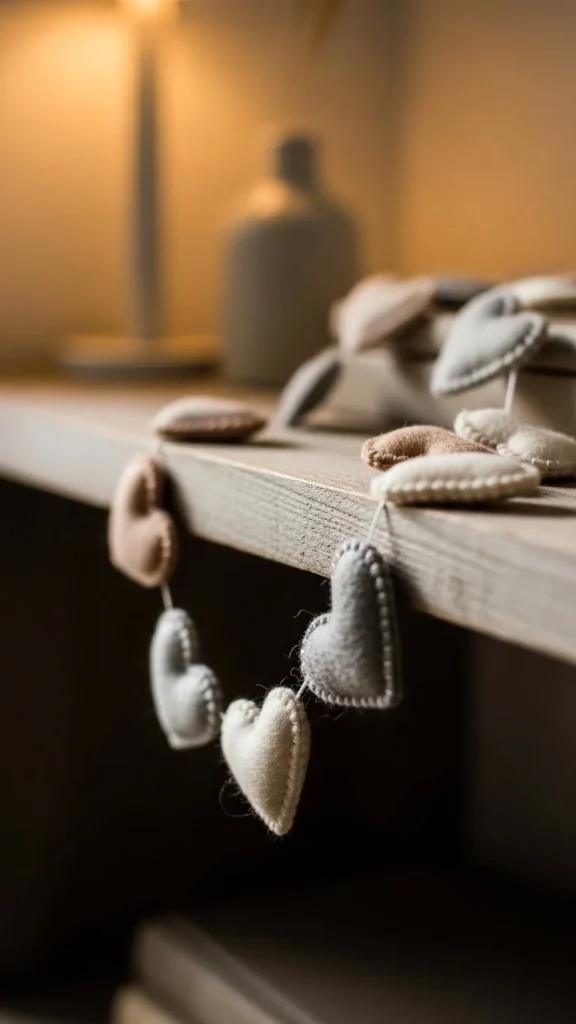 Mini Felt Heart Garland