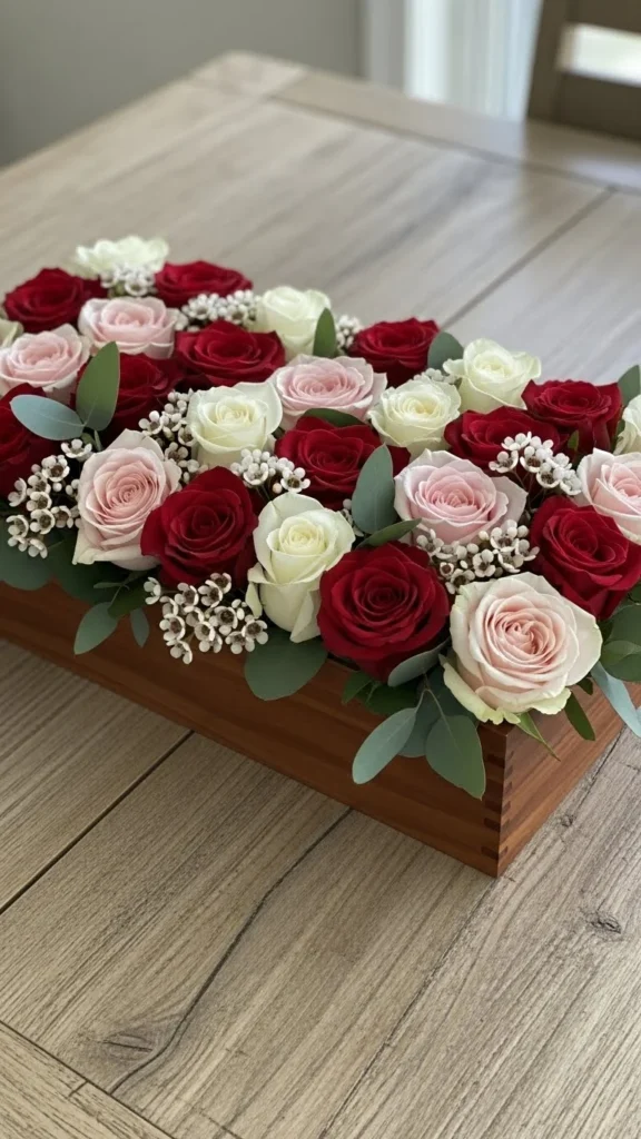Mini Rose Box Centerpiece
