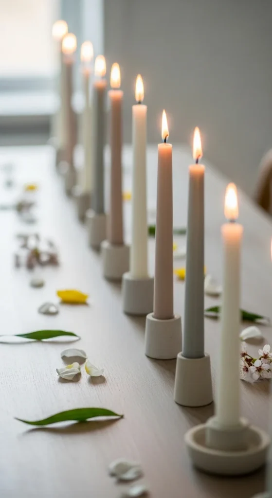 Minimal Candle Row