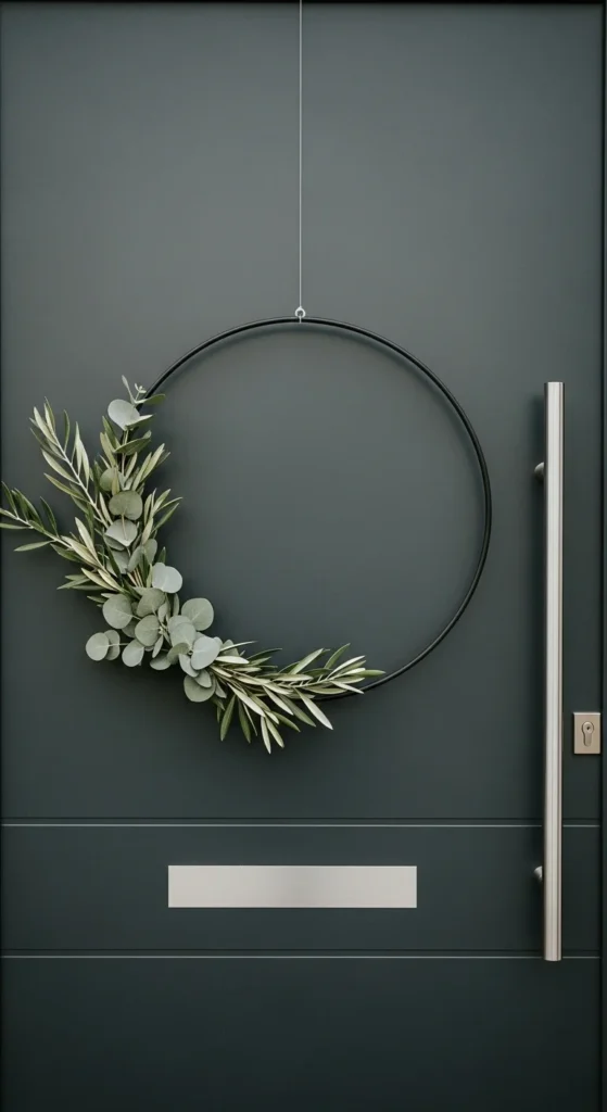 Minimal Green Hoop Wreath