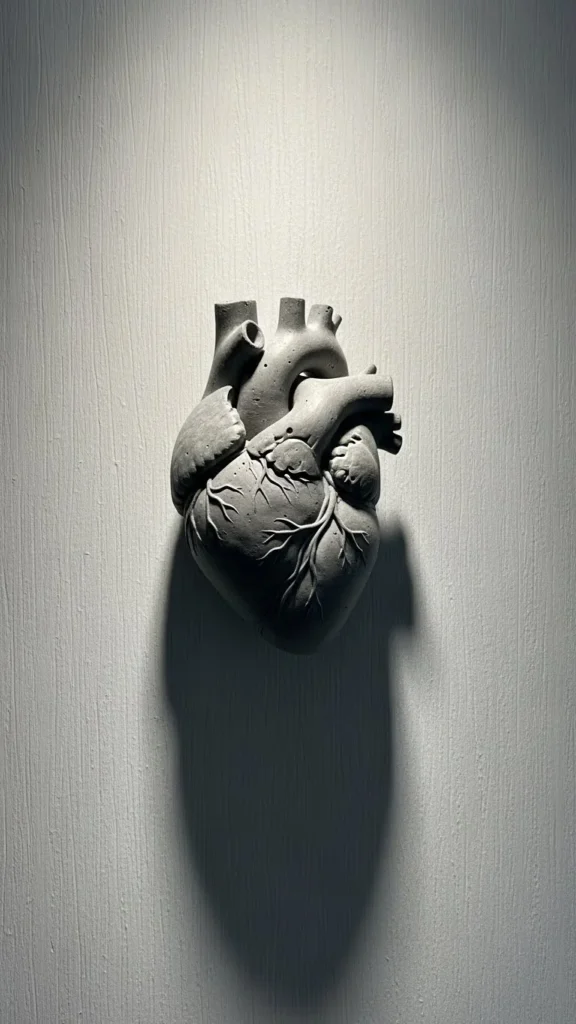 Minimal Heart Wall Sculpture