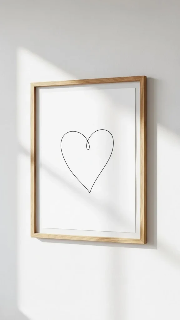 Minimal Line Heart Sketch