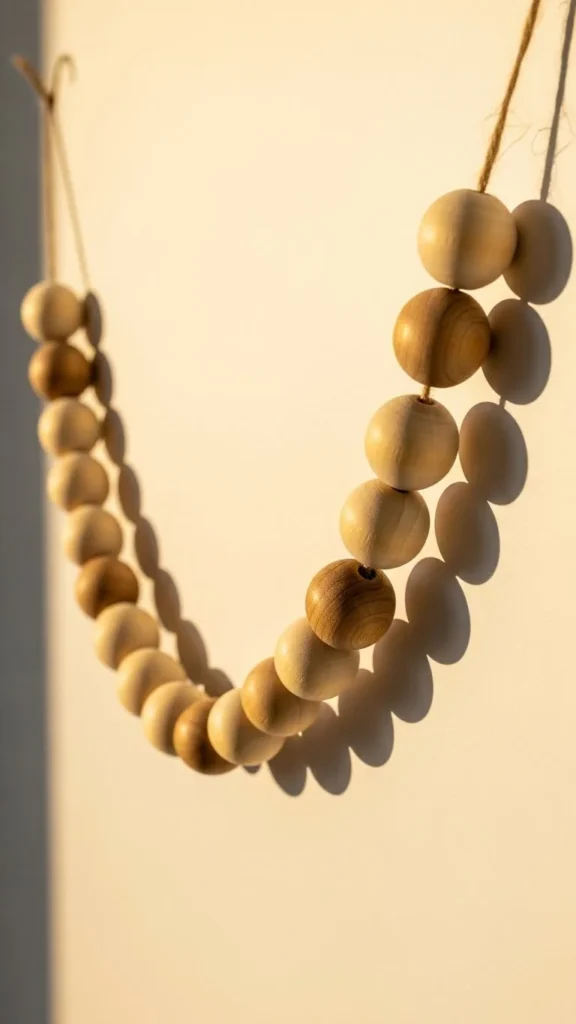 Minimal Wooden Bead Banner