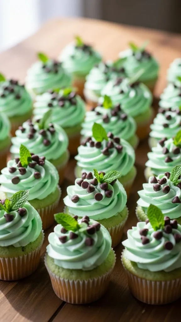 Mint Chip Cupcakes