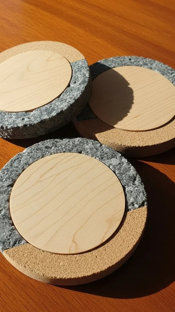 Mixed-Material Irish Coaster Sets