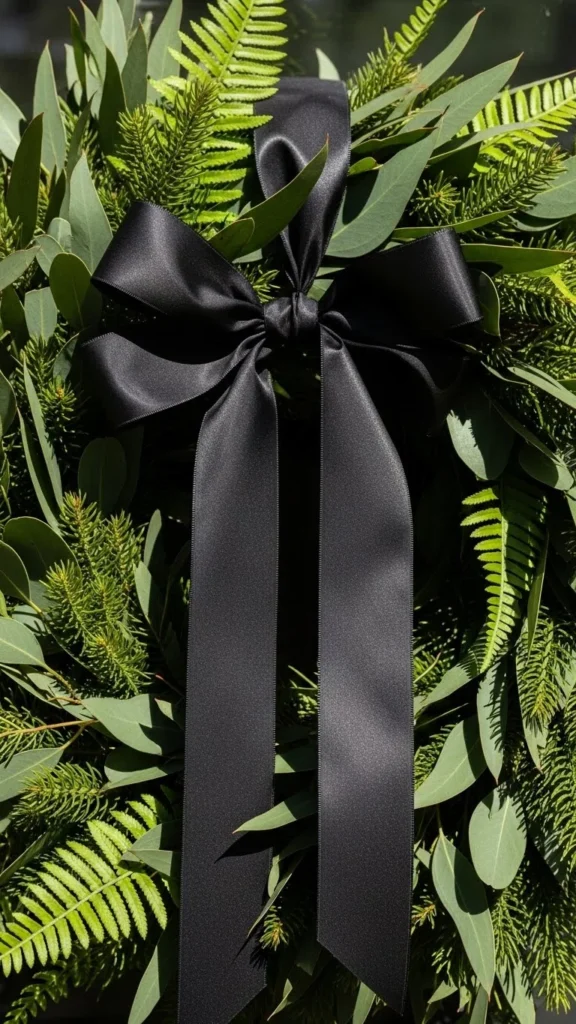Monochrome Black Ribbon Bow
