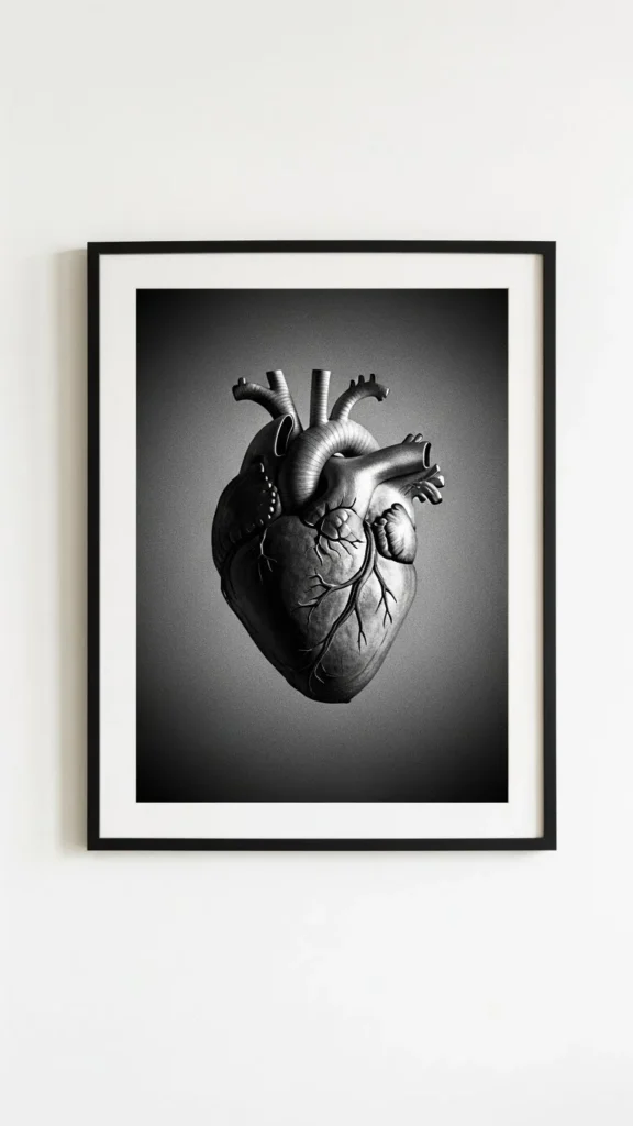 Monochrome Photo Heart Print