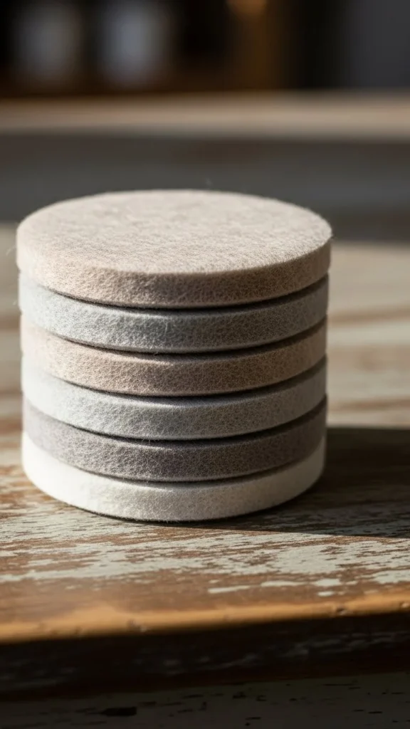Neutral Felt Irish Coasters