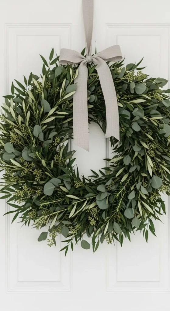 Neutral Linen Ribbon Wreath