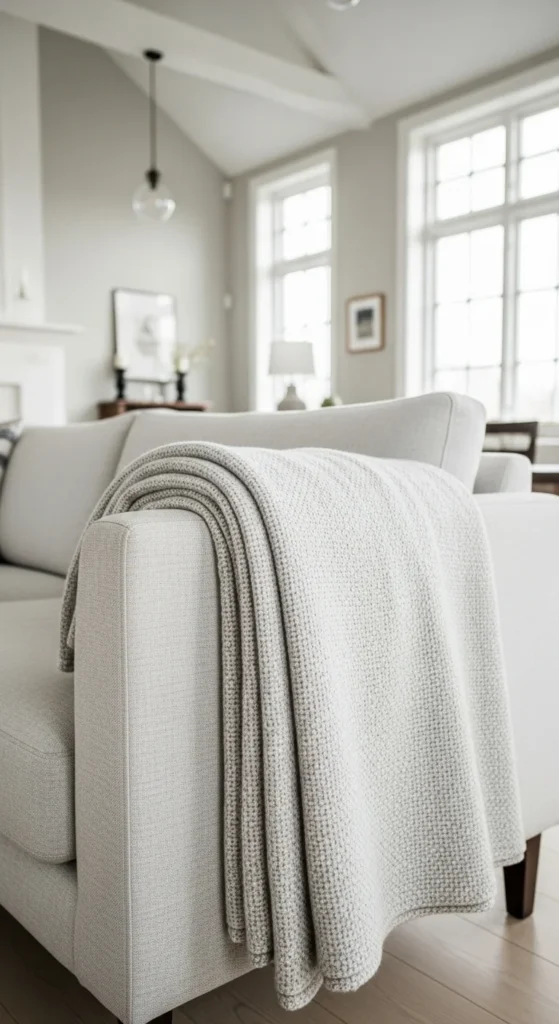 Neutral Throw Blanket Fold