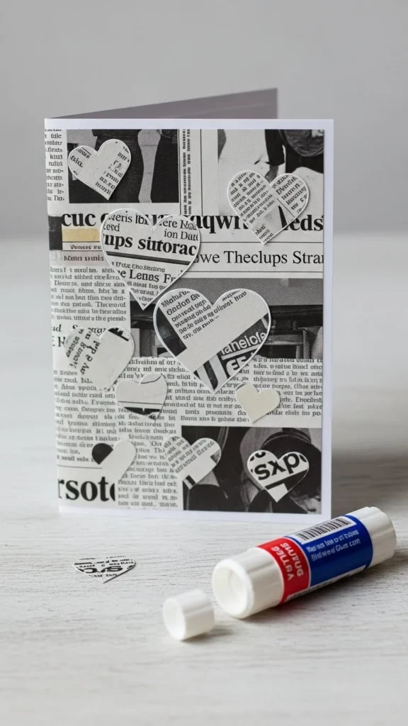 Newspaper Love Card