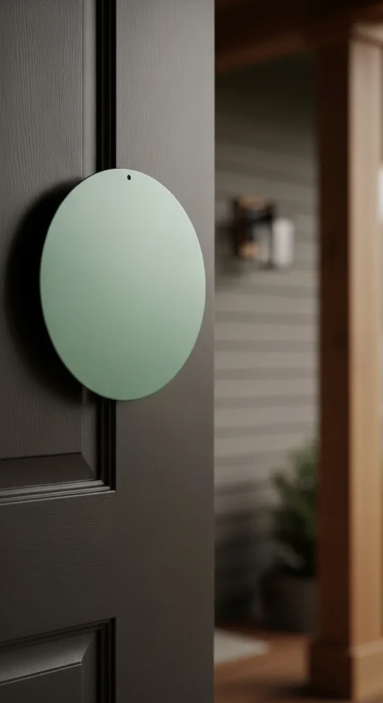 Painted Metal Welcome Disc