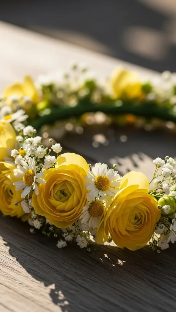 Pale Yellow Bloom Crown