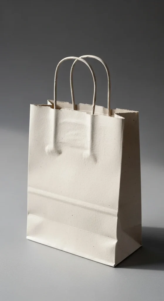 Paper Bag With Folded Paper Handles