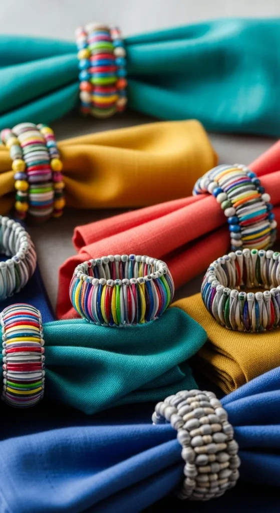 Paper Bead Napkin Rings