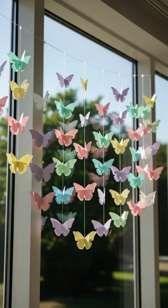 Paper Butterfly Garland
