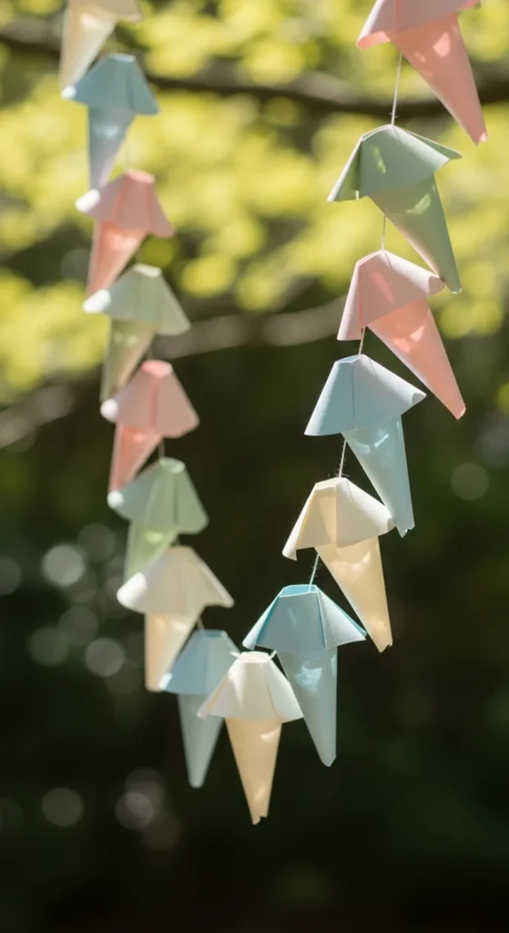 Paper Cone Flower Garland