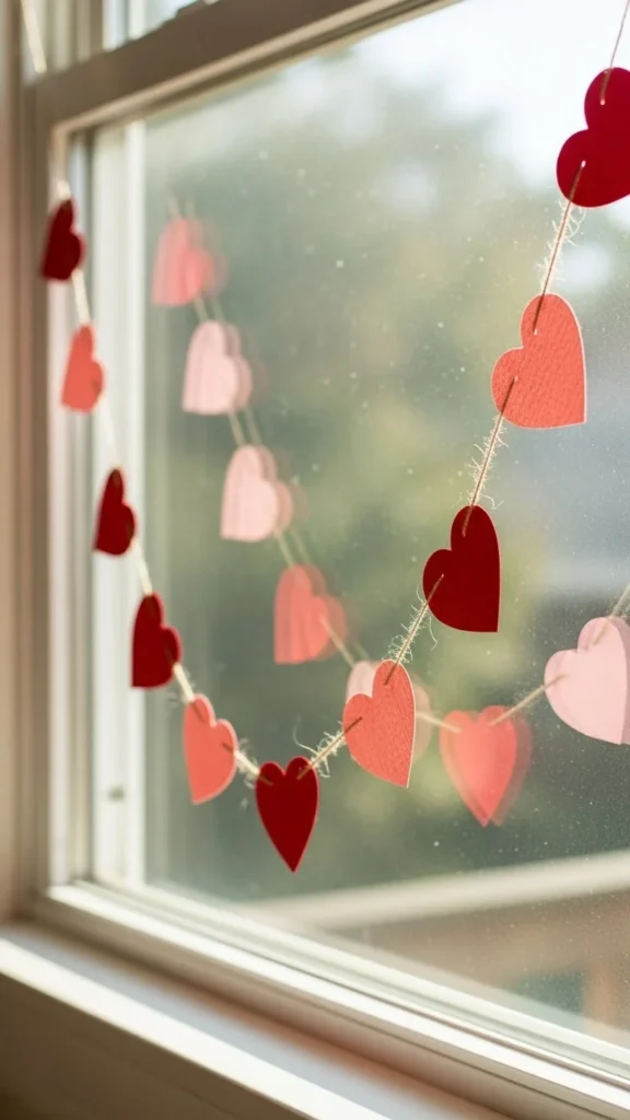 Paper Cutout Heart Garland