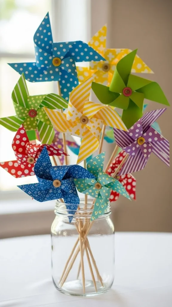 Paper Pinwheel Cluster