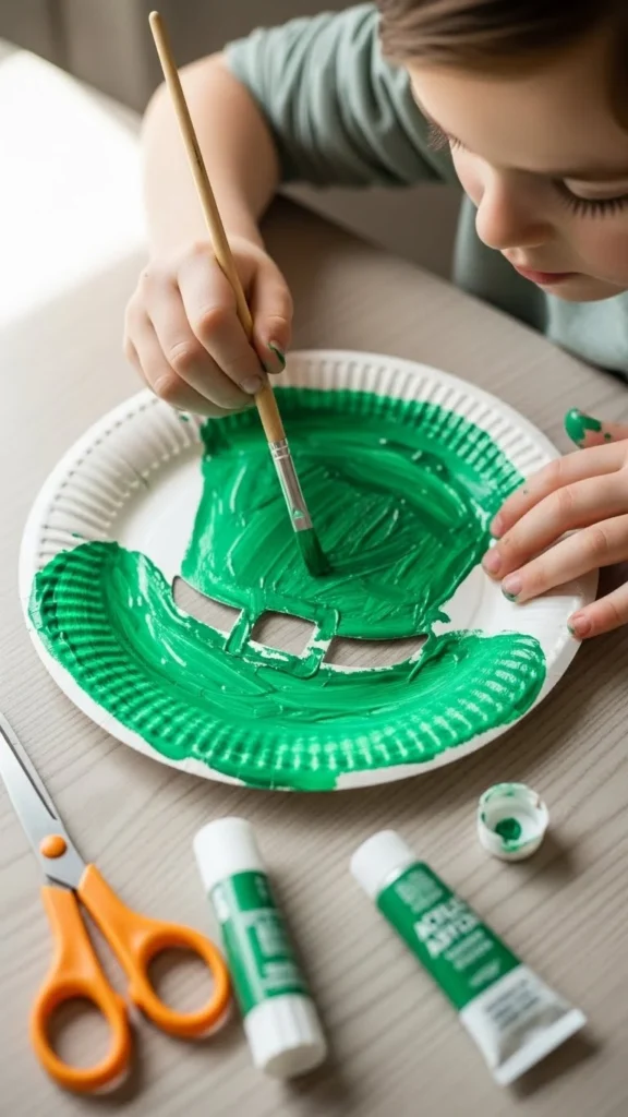Paper Plate Leprechaun Hat