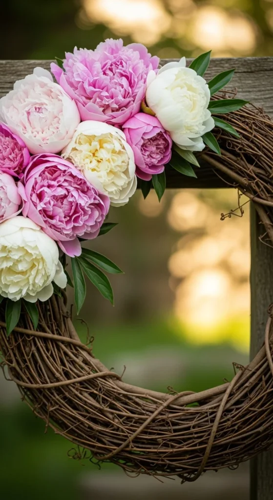 Peony Accent Wreath