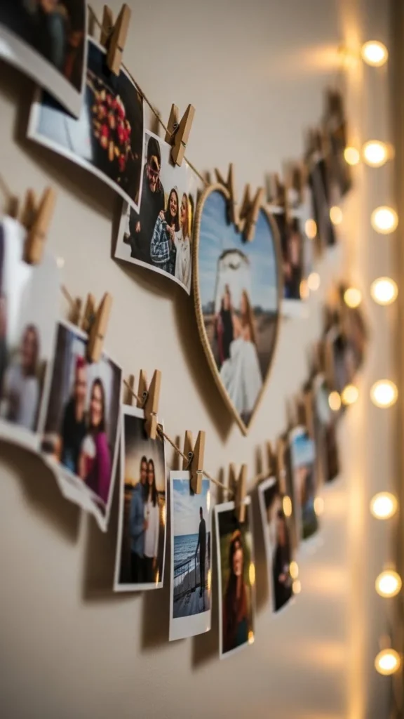 Photo Clip Heart Garland