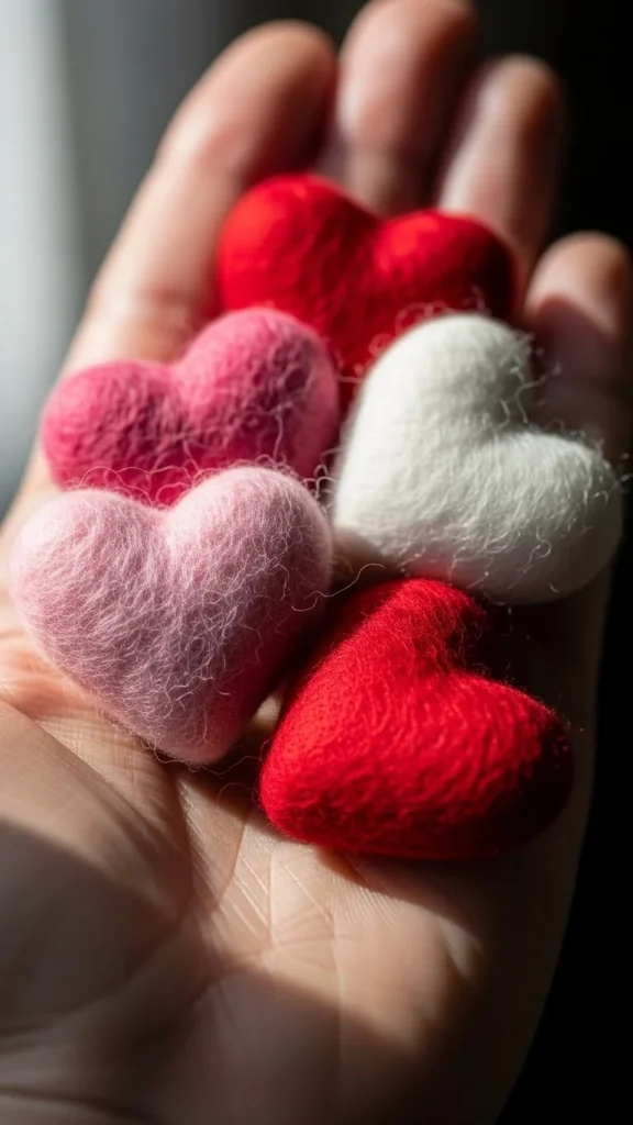 Pocket-Size Felt Heart Tokens